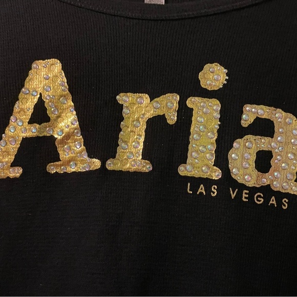 ARIA bling Las Vegas long sleeve tee-small like new - Picture 2 of 4